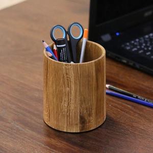 Portalápices de madera hecho a mano, organizador de escritorio hecho a mano, portalápices de madera de Crescent Crafts - Product Image 5