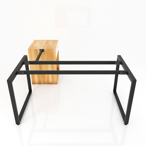 Patas de Escritorio Ejecutivo Estilo Industrial con Accesorio para Gabinete de 1600x800mm y Ensamblaje de Tubos de Acero de 25x50mm (Hierro) - Product Image 2