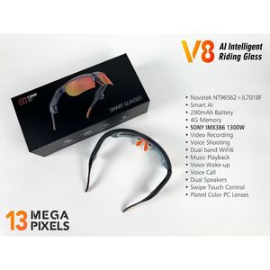 Gafas de Ciclismo Inteligentes Kairui V8 con Grabación de Video de 13MP, WiFi6, Control por Voz, Reproductor de Música, para Deportes al Aire Libre - Product Image 6