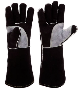 Guantes DE SEGURIDAD DE CUERO dividido de vaca industriales de doble palma superventas Durable resistente al calor soldadura impermeable Anti-Corte antideslizante - Product Image 3