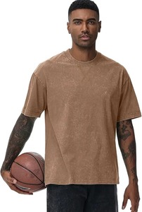 Camiseta de Estilo Vintage con Lavado Ácido para Hombre y Mujer, Ropa Casual Urbana, 100% Algodón, Corte Regular, Anti-Pilling, 220g - Product Image 3