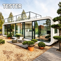 Maison préfabriquée modulaire portable extensible de 20 pieds ou 40 pieds, cabane de glamping moderne de luxe