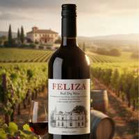 Feliza - Vino Tinto Seco |   Garnacha y Tempranillo 11% ABV 750ml |   De Castilla La Mancha, España