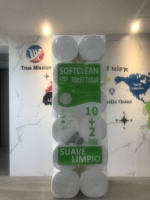 Vente en gros papier à rouler 3 plis imprimé personnalisé fabricant de papier toilette pas cher
