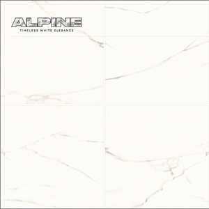 ALPINE Blanc Élégance 600x600mm Mur et Sol Modèle STATUARIO OR Surface Brillante Carreaux de Marbre Application par Novac Céramique - Product Image 6
