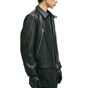 Vestes en cuir personnalisées pour hommes, design de mode en gros OEM, printemps et automne, broderie, loisirs, personnalisées - Product Image 4