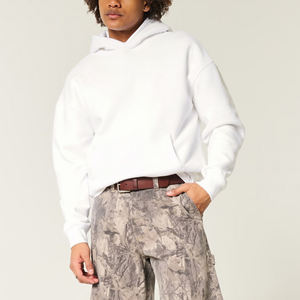 Top vente article basics sweats à capuche pour hommes 100% coton surdimensionné logo imprimé personnalisé respirant coupe ample couleur unie capuche pour hommes - Product Image 4