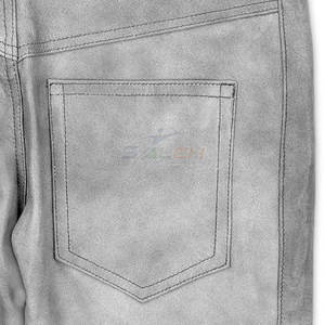 Pantalones de cuero ligeros para hombre superventas, ropa informal de calidad superior con patrón recto de cintura media a la venta - Product Image 3