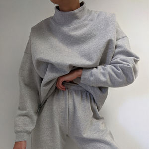 Fabrication en gros de pulls à col montant pour femmes, 100% coton, léger, coupe-vent, respirant, décontracté, à séchage rapide, personnalisable - Product Image 3