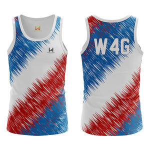 Camiseta Deportiva y Chaleco de Gimnasio para Hombre, Estilo Hip Hop, Impresión Personalizada de 4 Juegos, Tejido de Punto de Algodón/Spandex, Transpirable y de Secado Rápido - Product Image 1