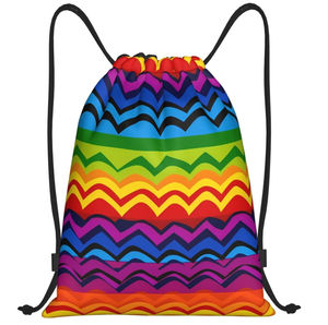 High Quality Eco-friendly <b>BPA</b>-<b>free</b> 30-40L Capacity Hawaiian Print PVC Cotton Drawstring Backpack Gym Sports Cinch Bag Pocket - Product Image 1