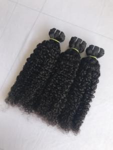 Remy-máquina rizada de doble trama, extensiones de cabello humano brasileño, indio, sin procesar, de 20 pulgadas - Product Image 2
