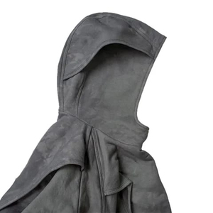 Sweat à capuche oversize délavé à l'acide, confortable, en polaire douce, respirant, chaud, décontracté, vintage, lavé, style streetwear - Product Image 5