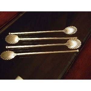 Rose or poli métal Long Design plat poignée cuillère café soupe salade service cuisine lavable au lave-vaisselle - Product Image 5