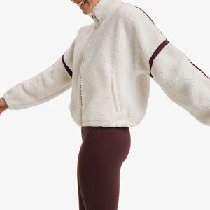 Chaqueta Bomber Sherpa para Mujer, Diseño Nuevo, Venta al por Mayor, Personalizada, Impermeable, Transpirable, Cortavientos, Precio de Fábrica - Product Image 2