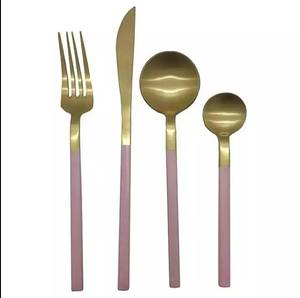 Kitchen <b>Cutlery</b> Hotel Flatware Pain Thick Handle <b>Stainless</b> <b>Steel</b> <b>Cutlery</b> Silverware Set - Product Image 3