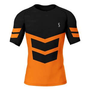Camiseta Deportiva de Manga Corta para Hombre, Personalizada con Logotipo de Surfista, Sublimada, Compresión, para MMA BJJ (Poliéster/Spandex/Nylon) - Product Image 1