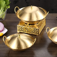 Chauffe-plat rond de luxe couleur or chauffe-plats rond avec support décoratif en métal pour banquets et fêtes accessoires fournitures