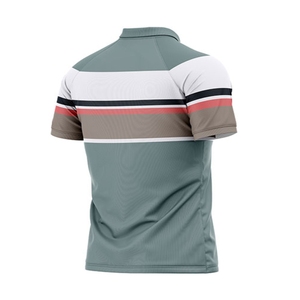 Personalizado de alto rendimiento para hombres para camisas transpirable duradero tejido de poliéster de punto de secado rápido manga corta diseño de impresión informal - Product Image 2