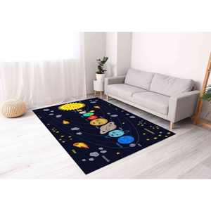 Galactic Solar System Rug: Educational Space Theme, Kids <b>Playroom</b>,With Pile Soft Rug - Product Image 4