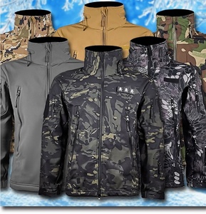 แจ็คเก็ตเดินป่ากันน้ำมีฮู้ดสำหรับผู้ชาย, แจ็คเก็ตลายพรางยุทธวิธีล่าสัตว์กันน้ำแจ็คเก็ตสำหรับฤดูหนาว - Product Image 6
