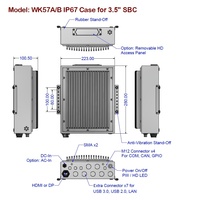 Casing Komputer Mini-ITX Aluminium Alloy IP67 Industrial Rugged PC dengan Power Supply Tersedia