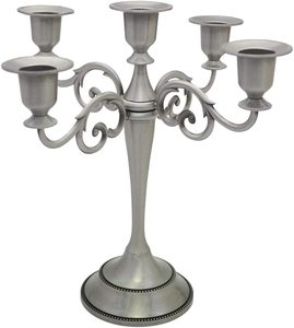 Candelabros de cristal negro Mesa de portavelas negra de Navidad para bodas - Product Image 3