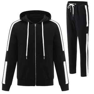 Survêtement à capuche sublimé en gros pull en polaire de couleur unie survêtement d'extérieur ensembles de survêtement pour hommes OEM à bas prix - Product Image 1