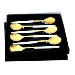 Juego de cubiertos de diseñador con asas blancas limpias para comedor moderno Estética Ideal para hogares Restaurantes y juegos de regalo - Product Image 2