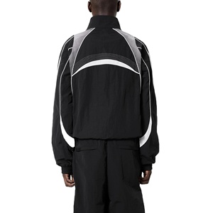 Conjunto de Chaqueta Cortavientos de Invierno para Hombre, Estilo Urbano, Chándal de Dos Piezas, Reflectante, con Cremallera, de Algodón y Felpa, Transpirable, 2026 - Product Image 4