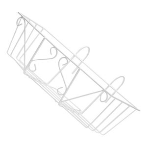 Panier suspendu en fer blanc de qualité supérieure, pot à fleurs rectangulaire en métal, support pour balcon, jardin, utilisation en extérieur, meilleur prix - Product Image 1