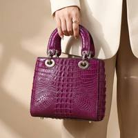 Sac fourre-tout de luxe pour femme en similicuir croco, sac à bandoulière avec quincaillerie dorée, grande capacité, sac à main pour femme, personnalisable OEM