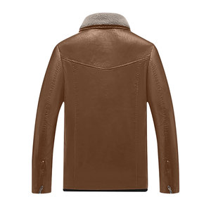 Vestes d'hiver pour hommes en cuir véritable, style vintage, logo brodé personnalisé sur le devant, coupe ajustée, respirantes, coupe-vent, couleurs personnalisées - Product Image 2
