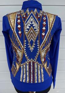 Veste de spectacle Western Custom Rodeo Queen Base bleue - Product Image 5