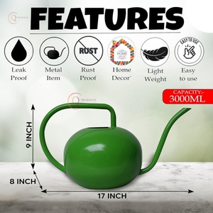 Offre Spéciale Produits Arrosoir rond en étain robuste avec poignée pour fournitures d'arrosoir en gros de fleur de plante de jardin - Product Image 3