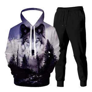 Ensemble de survêtement 2 pièces pour homme, en coton 100%, avec logo personnalisé, couleur unie, sublimation numérique, pour la maternité, vente en gros - Product Image 1