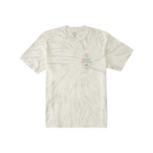Camiseta de Manga Corta con Estampado Tie Dye para Hombre Billabong, Color Blanco, Talla Pequeña, 300 Gramos, Jersey con Patrón Sólido Impreso con Método de Serigrafía - Product Image 1