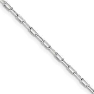 Cadena de eslabones tipo clip de oro amarillo de 14k de 2.2mm de Leslie, con bisel sólido D/C, estilo geométrico, diamante, perla, clásico, religioso, para fiesta - Product Image 1