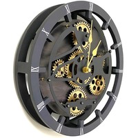 Horloge de table en métal antique avec base en bois transforme n'importe quelle table d'appoint en un point focal élégant grâce à sa présence audacieuse et raffinée