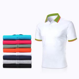 100% algodón 3D impreso peso pesado Color sólido hombres para Polo camisa uniforme Golf camisa - Product Image 5
