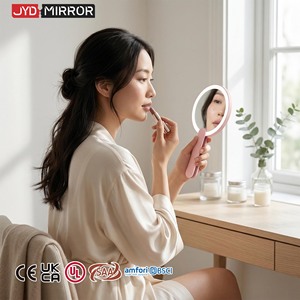 Espejo de <span class=keywords><strong>Maquillaje</strong></span> Compacto de Mano con Luz LED, Giratorio, Iluminado, de Alta Calidad, Suministro de Fábrica - Product Image 2