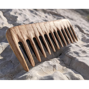 หวีไม้ไม้จันทน์ขนาดเล็กแบบไม่ไฟฟ้าสถิตหวีไม้แบบซี่กว้างตามสั่งสำหรับผมไม่พันกัน - Product Image 2