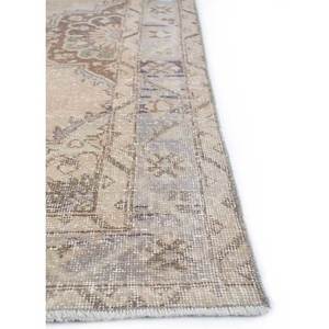 พรมขนสัตว์ถักมือสไตล์วินเทจ สีเบจและสีน้ำตาล ลายเหรียญแบบนามธรรม รูปทรงสี่เหลี่ยมผืนผ้า สำหรับห้องนั่งเล่นหรือทางเดินในบ้าน สินค้าใหม่ - Product Image 4