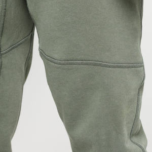 Pantalon de survêtement en molleton vintage de qualité supérieure pour homme, style streetwear, avec fermeture éclair, appliqué et broderie, effet vieilli, par le fabricant - Product Image 4