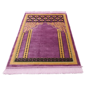 Nouvelle prière tapis musulman en gros en vrac couleur unie teint épais haute qualité tapis de prière islamique jaenamaz tapis conceptions personnalisées - Product Image 5