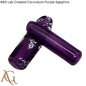 # 60 boules de saphir violet en corindon synthétique créé en laboratoire, fusion flamme synthétique, gemmes simulées pour la taille lapidaire - Product Image 4
