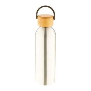 Botella de Agua Personalizada Promocional de Aluminio y Bambú - Product Image 3