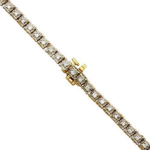 สร้อยคอเทนนิสดีไซเนอร์ทอง10K พร้อมเพชรที่ปลูกในห้องแล็บสร้างขึ้นในสไตล์อมตะเหมาะสำหรับงานปาร์ตี้และงานหรูหรา - Product Image 3