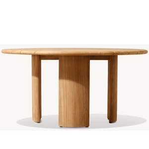 Mesa de comedor redonda de madera maciza Aranya-Diseño moderno minimalista para el hogar y el restaurante - Product Image 1