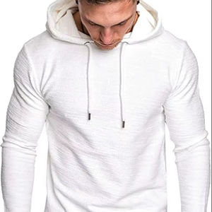 T-shirt décontracté d'hiver pour homme GLOBAL EDGE à manches régulières, col à capuche, doublure en tissu polaire polyester/coton, teinture de vêtement, séchage rapide - Product Image 1